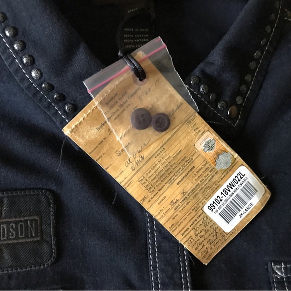 Long Sleeve Button Down Harley Women’s shirt - Picture 7 of 7